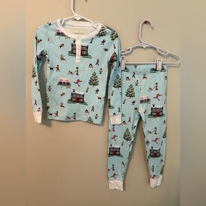 The Beaufort Bonnet Blue Kids Pajamas with Winter Scene